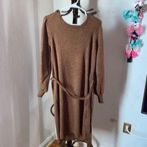 Brown long sleeve dress